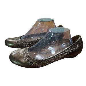 Life Stride 10 Slipon Heels 1.5" Golden Copper Color Flats Casual Chic B…